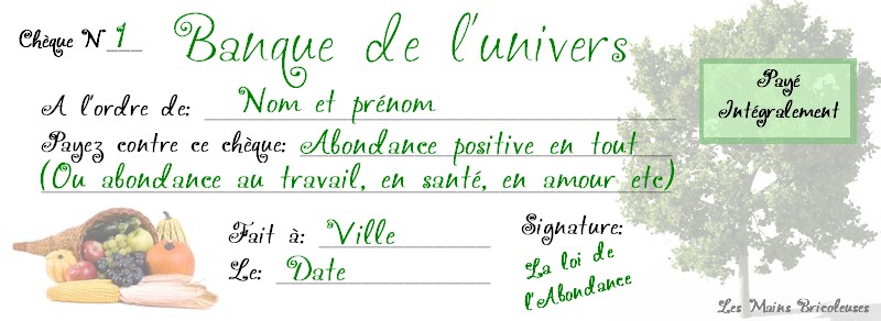 Quand Et Comment Rédiger Un Chèque D'abondance Positive En Tout